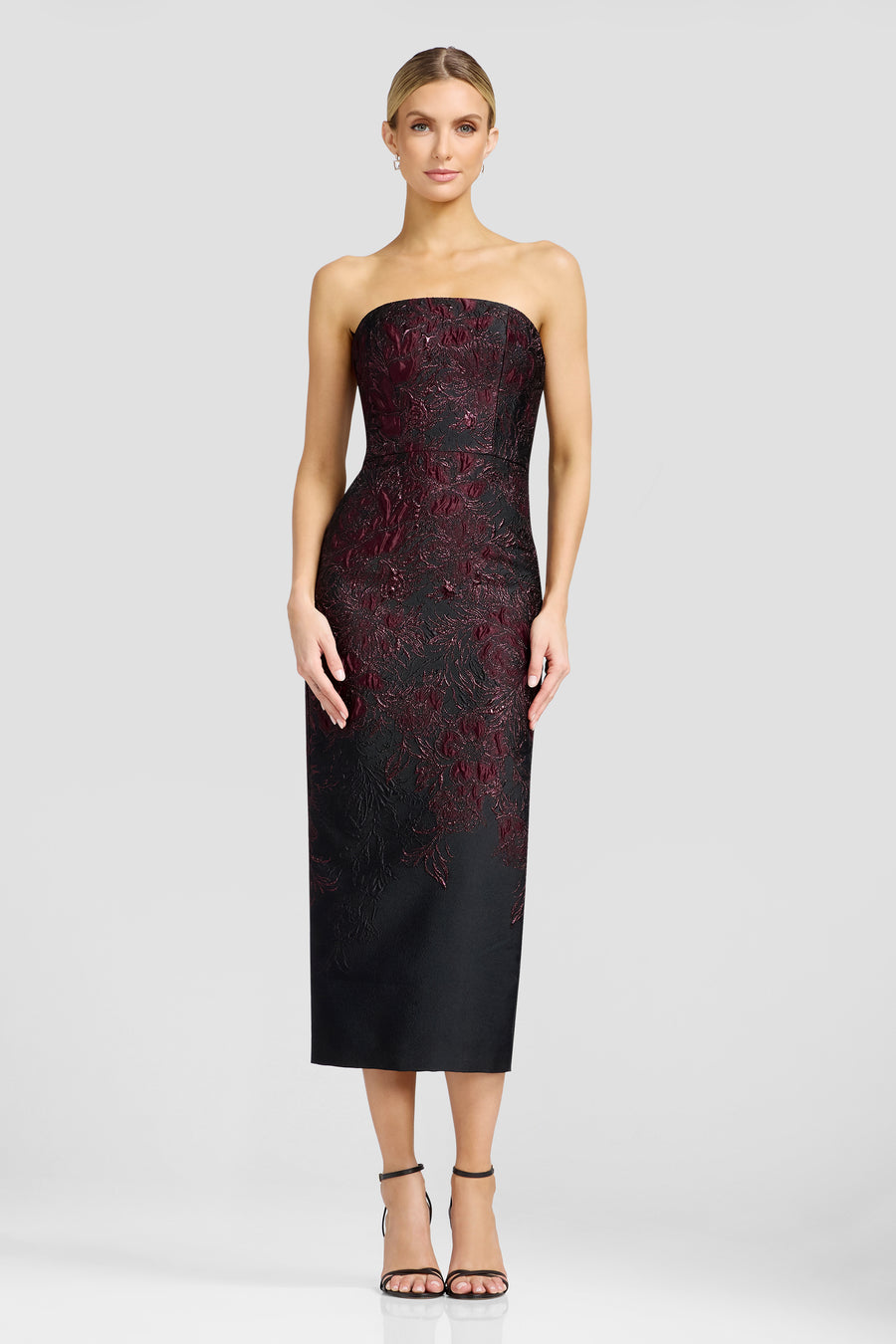 Viviana Dress / DARK CHERRY MULTI