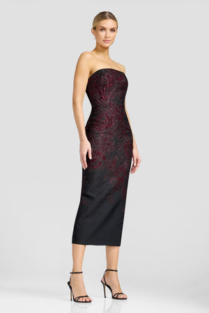 Viviana Dress / DARK CHERRY MULTI