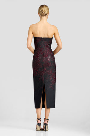 Viviana Dress / DARK CHERRY MULTI