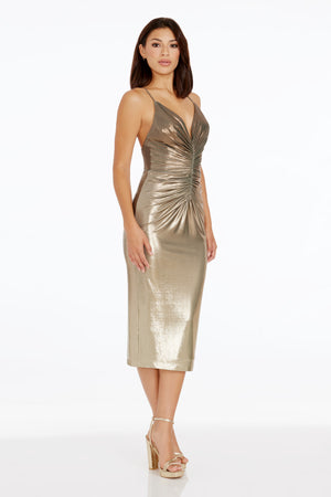Viv Metallic Ombre Dress – Dress the Population
