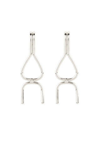 sterling silver wishbone dangle earrings