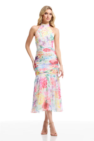 YOLANDA DRESS / IVORY MULTI