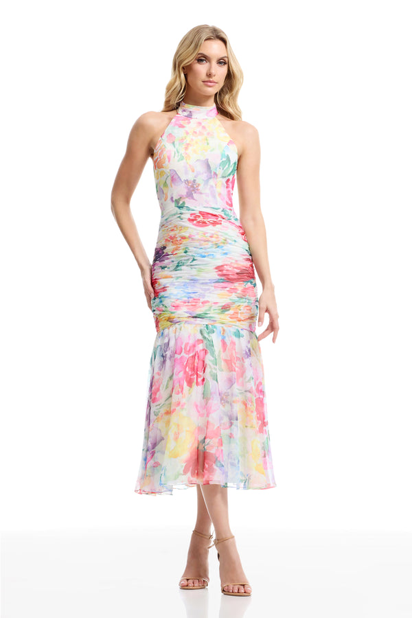 YOLANDA DRESS / IVORY MULTI