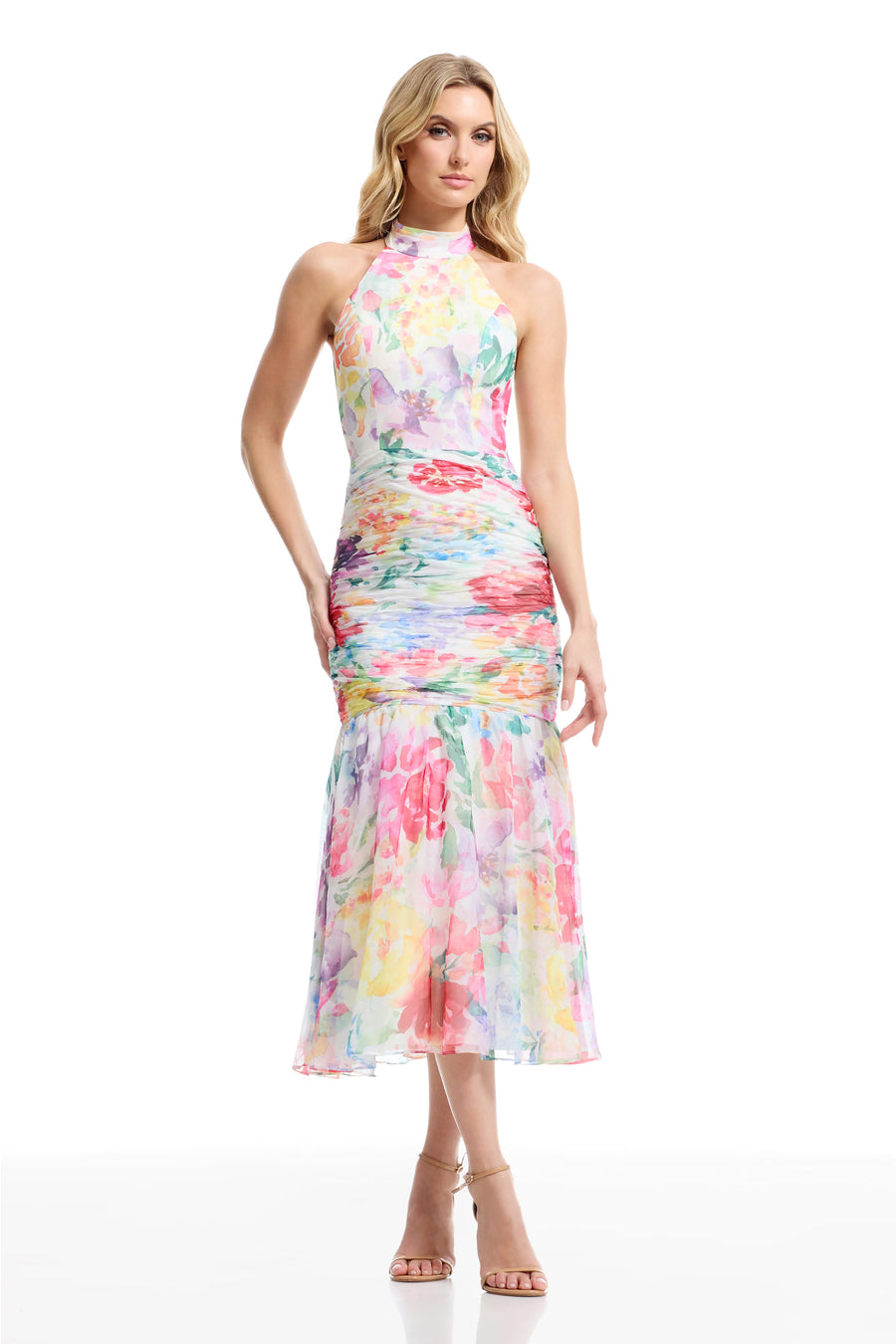 YOLANDA DRESS / IVORY MULTI