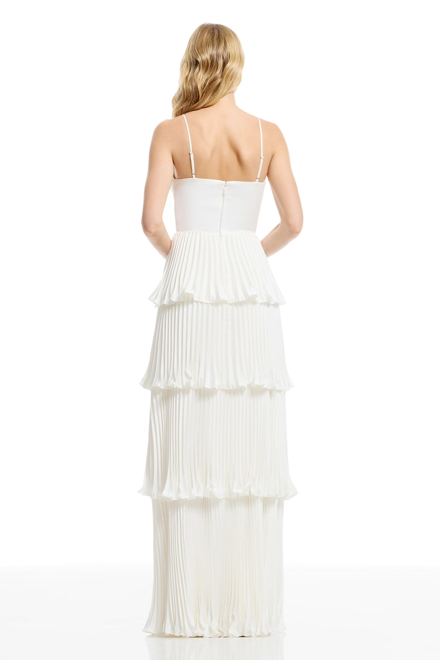 zahrah maxi dress dress the population Dress the Population | Dresses | Dress The Population Womens Zahrah Tiered Pleated Rose Satin Evening Gown Medium