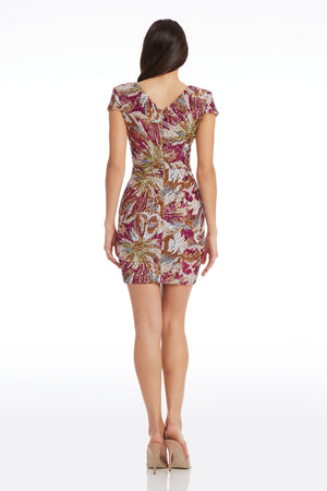 Zoe Dress / DARK MAGENTA MULTI
