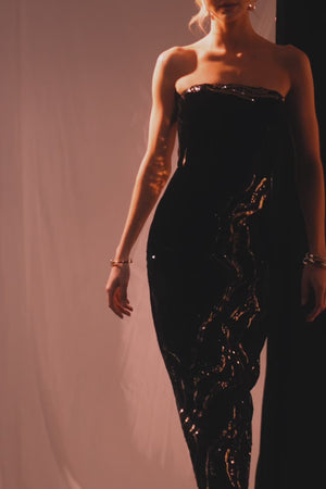 Viviana Dress / BLACK MULTI