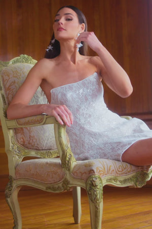 AMITY DRESS / WHITE-NUDE