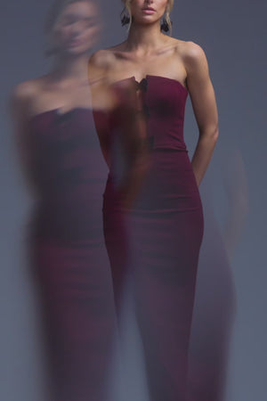 Everly Dress / DARK CHERRY