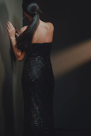 FERNANDA GOWN / MOCHA-BLACK