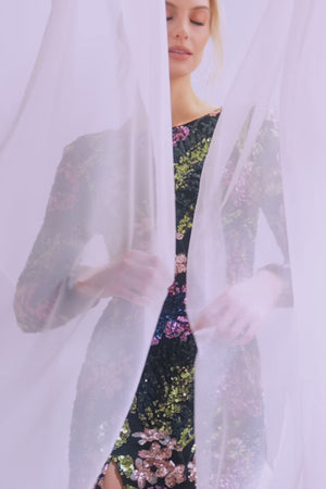 Nathalia Dress / BLACK MULTI