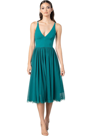 Alicia Fit and Flare Midi Dress - Dress the Population