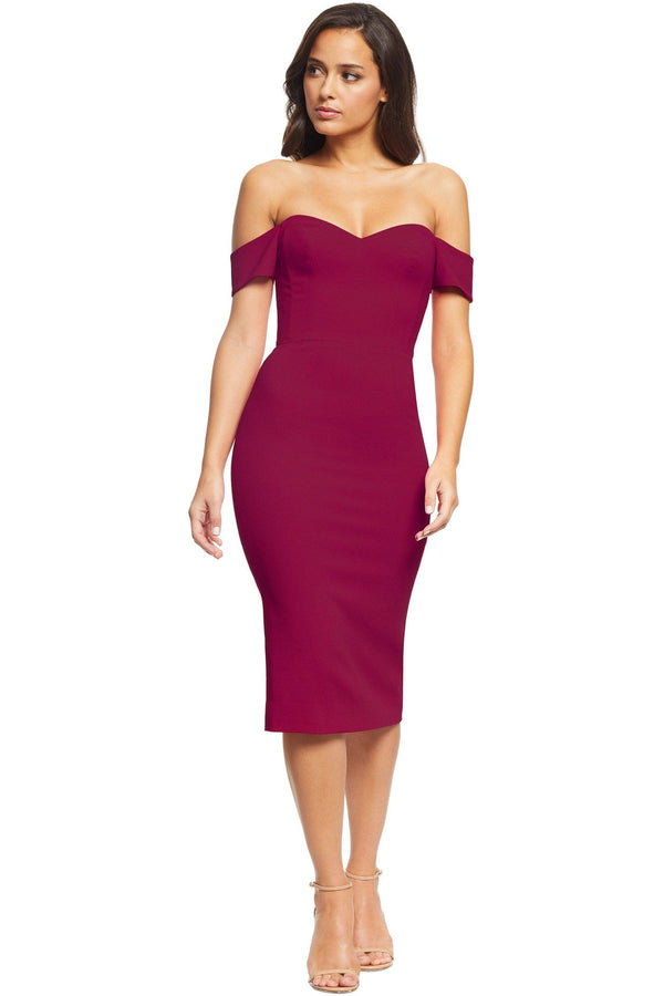 Bailey Off-the-Shoulder Body-Con Dress - Dress the Population