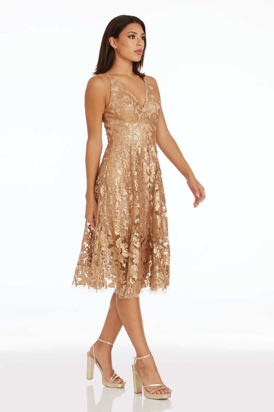Blair Dress / Gold Nude