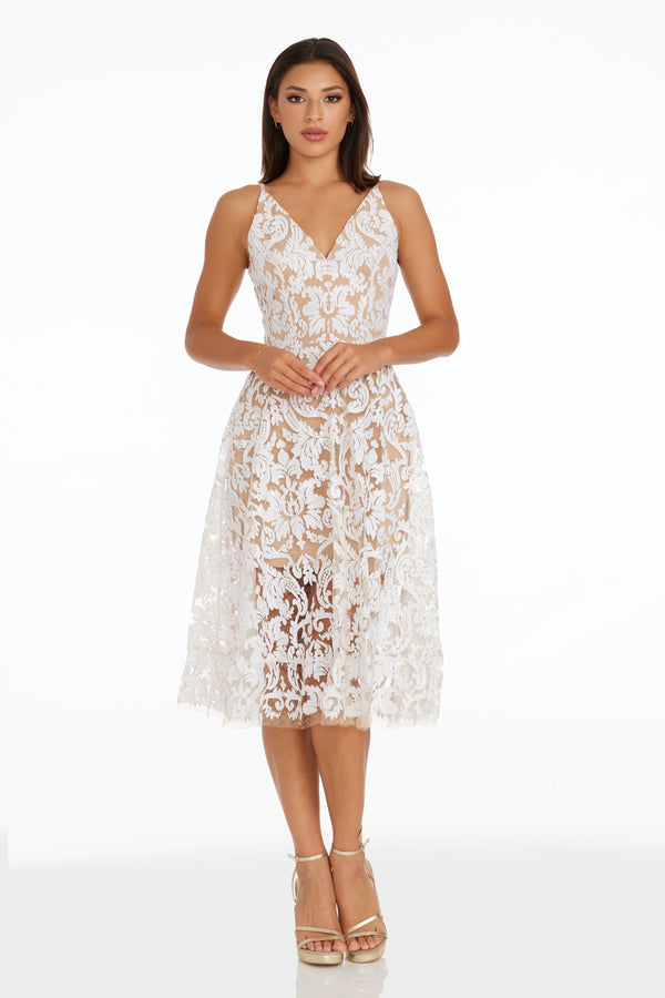 Blair Dress / White Nude