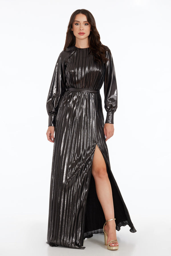 Calista Dress / GUNMETAL