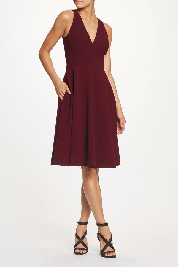 Catalina Fitted Bodice Crepe Cocktail Dress - Dress the Population