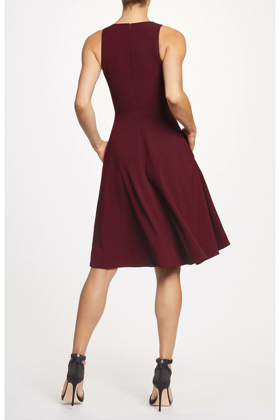 Catalina tea length fit & flare dress dress the population shop
