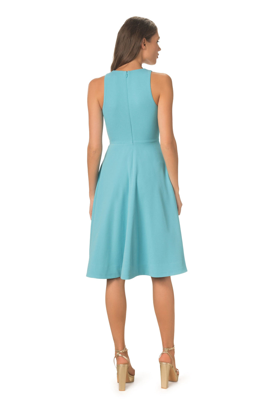 catalina crepe v-neck sleeveless a-line dress Catalina Dress Dress the Population
