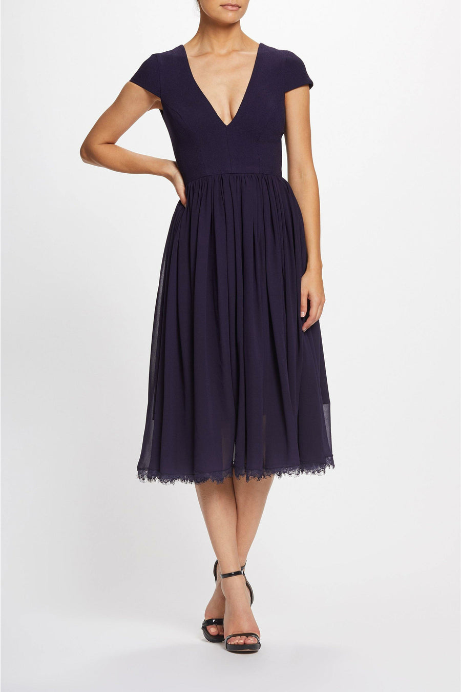 Corey Fitted Crepe Bodice Dress - Dress the Population