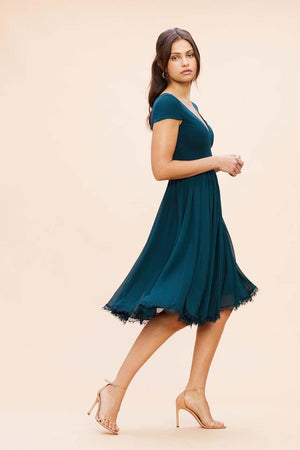 Corey Charming Crepe Midi Dress - Dress the Population