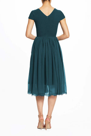 Corey chiffon fit & flare dress dress the population clearance