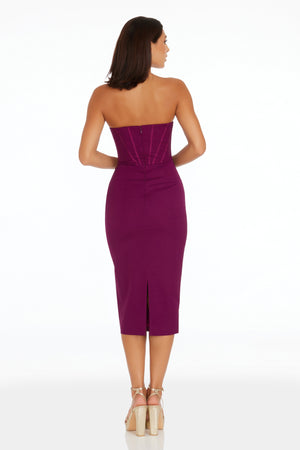 Cosette Dress / DARK MAGENTA