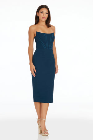 Cosette Dress / PEACOCK BLUE