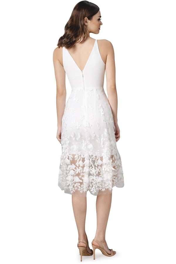 Darleen Floral Lace Overlay Dress - Dress the Population