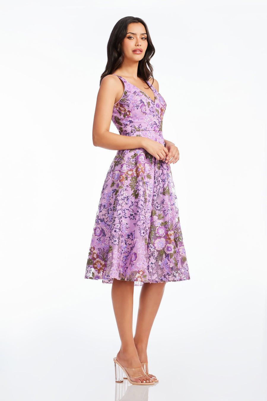 Elisa Peony Sequin Dress