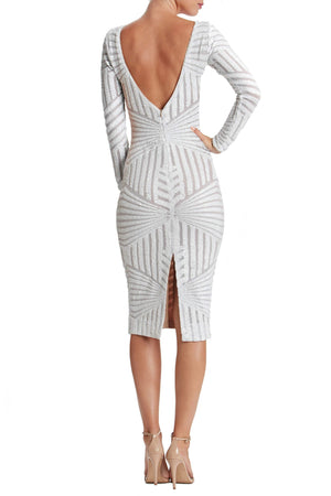 Emery Sequin Stripe Long Sleeve Dress - Dress the Population