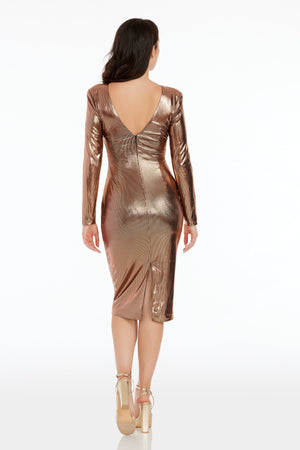 Emilia Dress / BRONZE MULTI