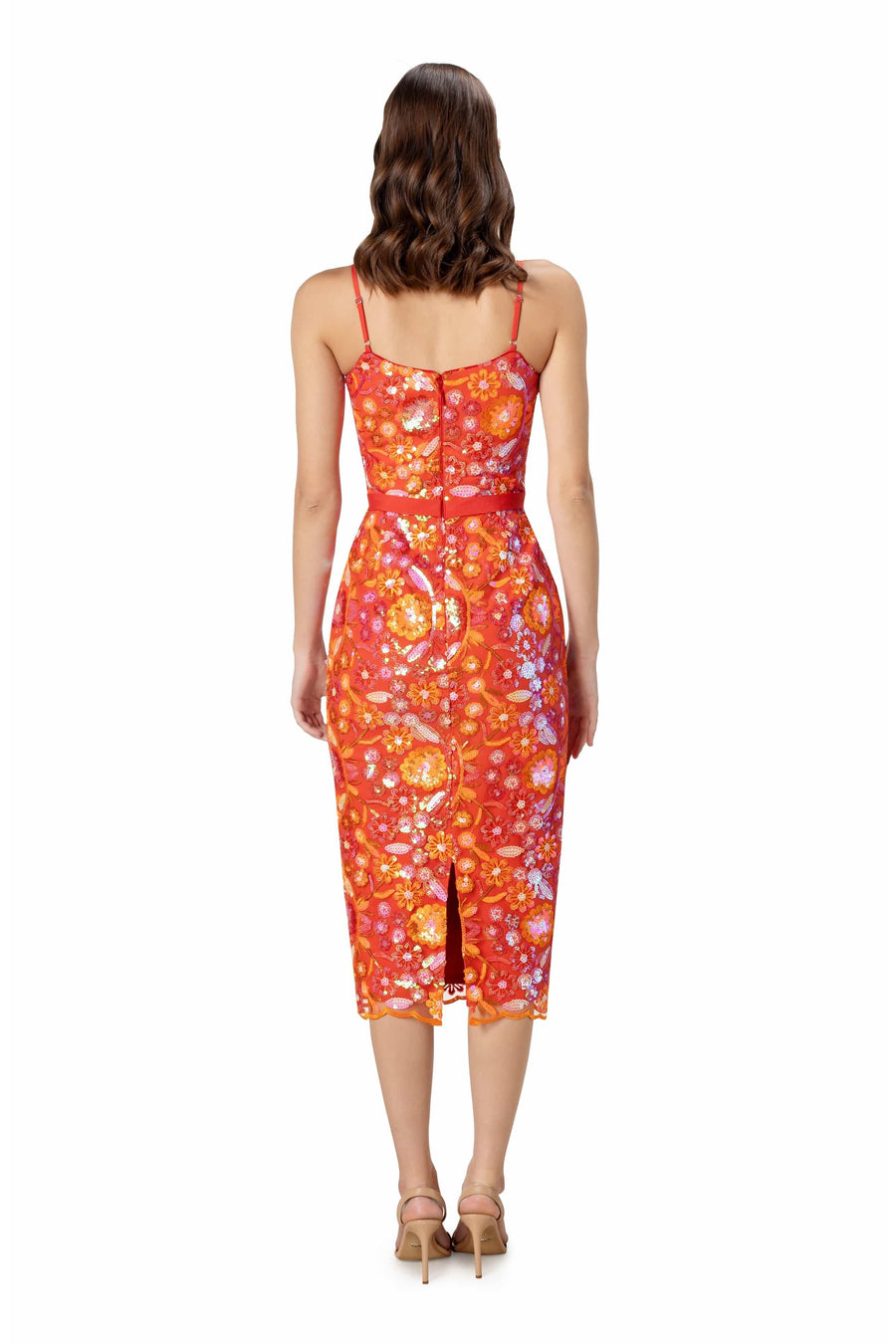 Emma Floral Sequin Body-Con Dress - Dress the Population