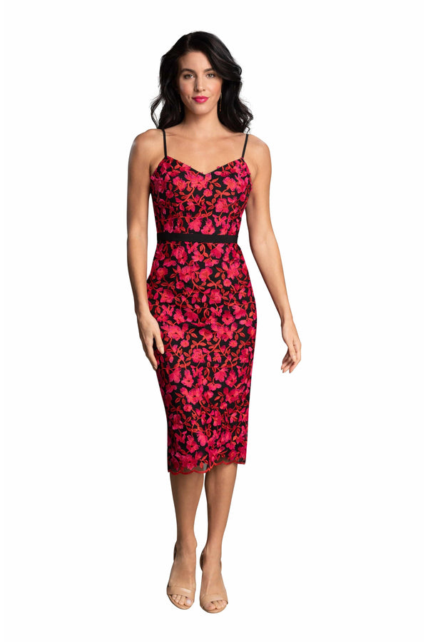 Emma Floral Pattern Dress - Dress the Population