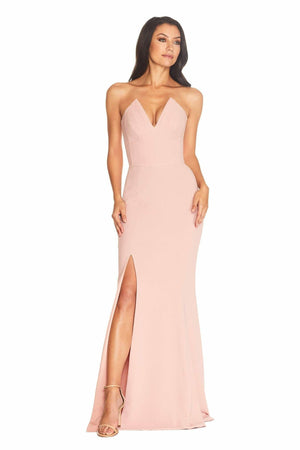 Fernanda Elegant Strapless Evening Gown - Dress the Population