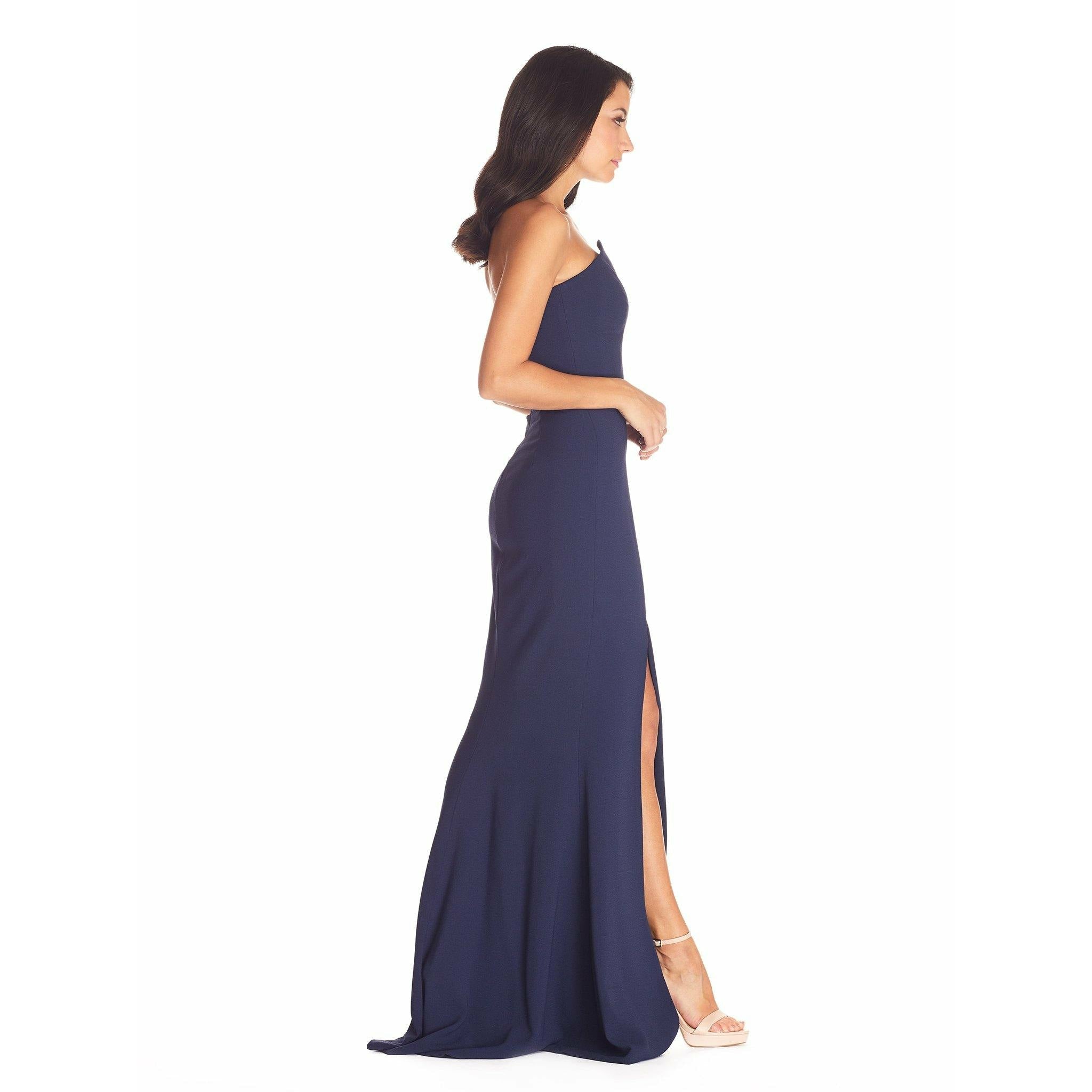 Dress The Population Fernanda V Wire Bodycon Gown Midnight Blue Dress The Population Fernanda V Wire Bodycon Gown Midnight Blue