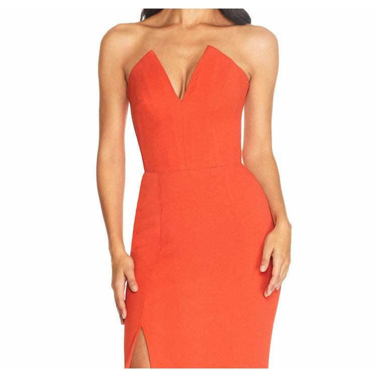 Fernanda Elegant Poppy Evening Gown - Dress the Population