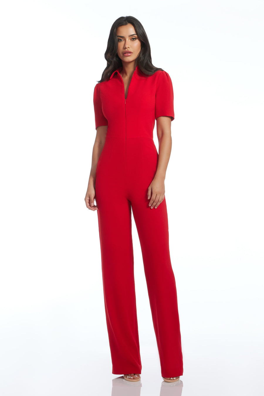 Dress the population new arrivals white jumpsuit