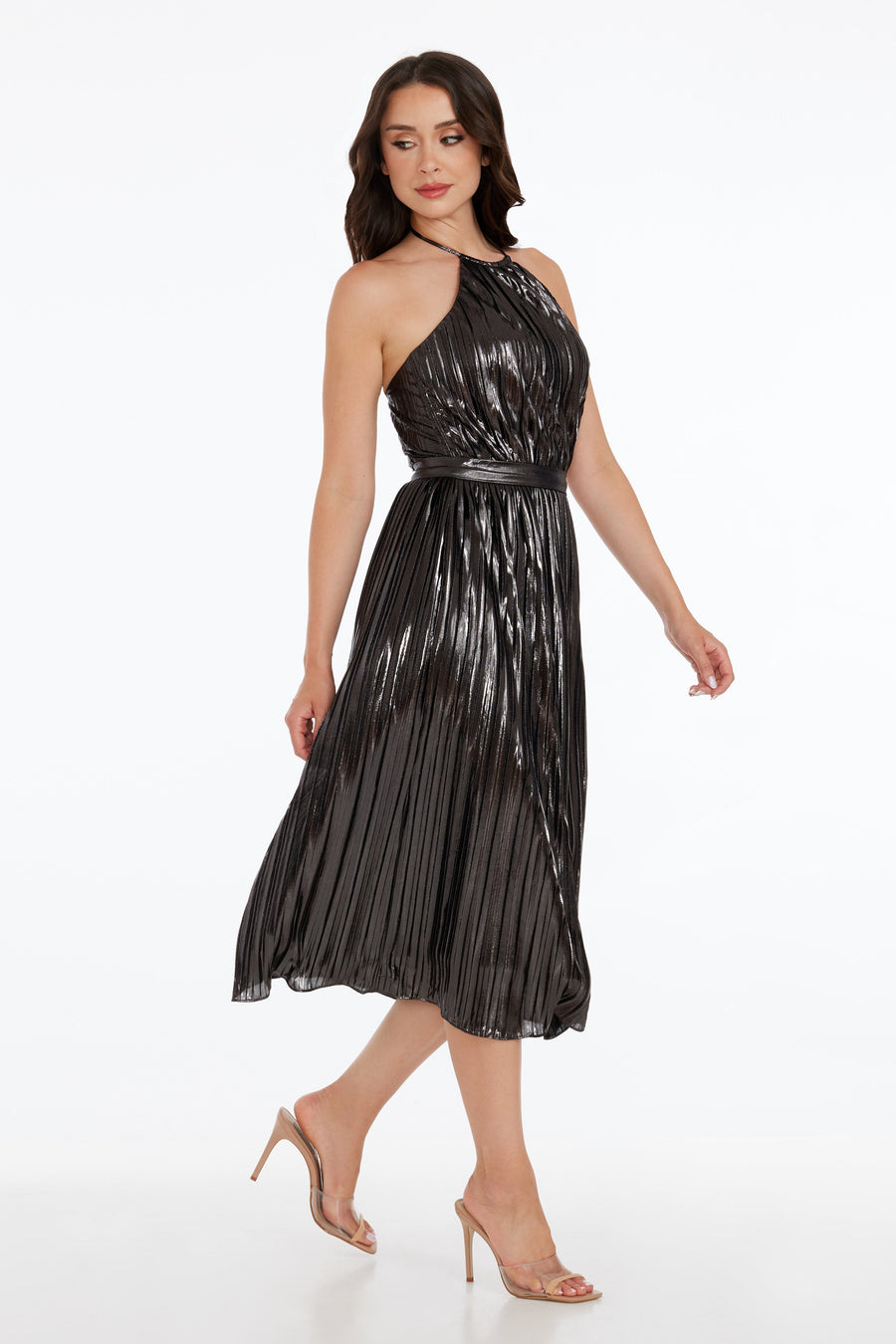Hannah Dress / GUNMETAL