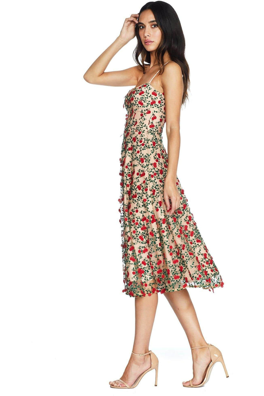 Janice Romantic Embroidered Dress - Dress the Population