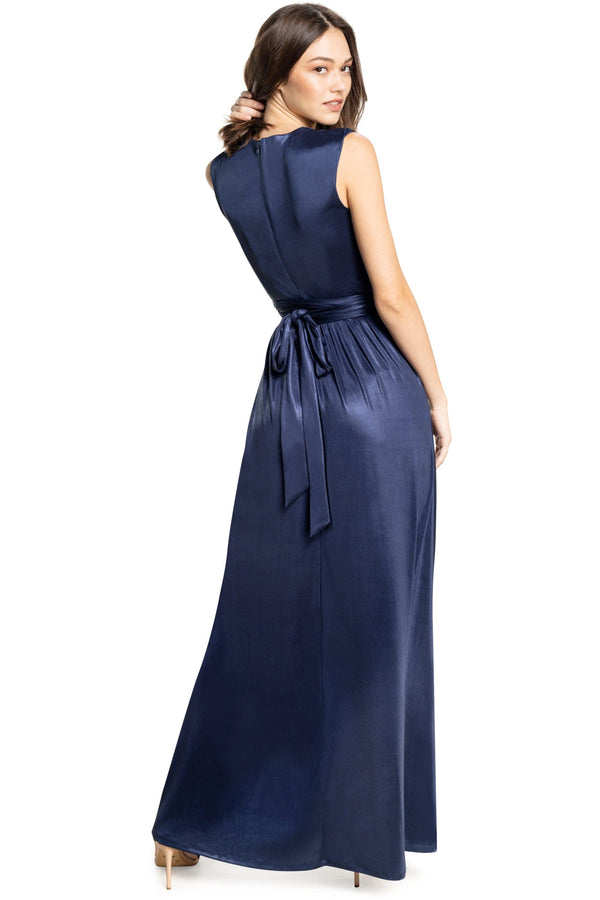 Krista Elegant Tie-Waist Gown - Dress the Population