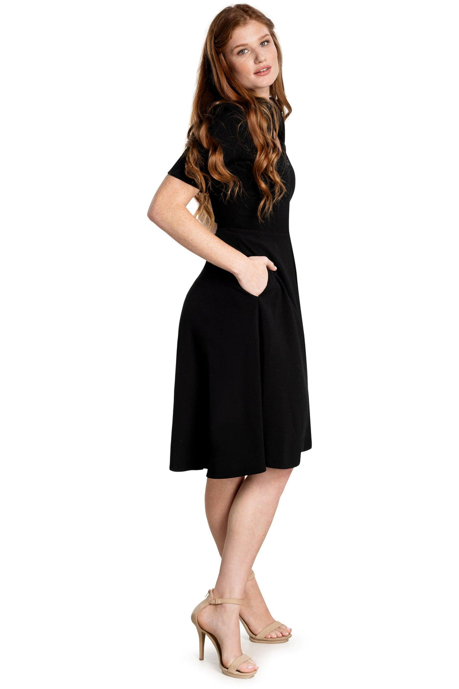 Mallory Princess Seam Bodice Midi Dress - Dress the Population