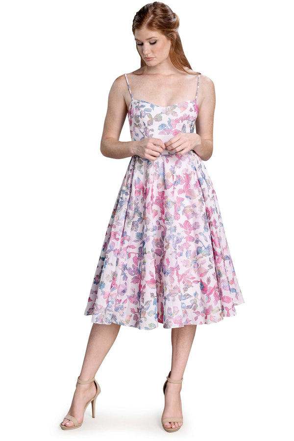 Meadow Floral Fit And Flare Midi Dress - Dress the Population