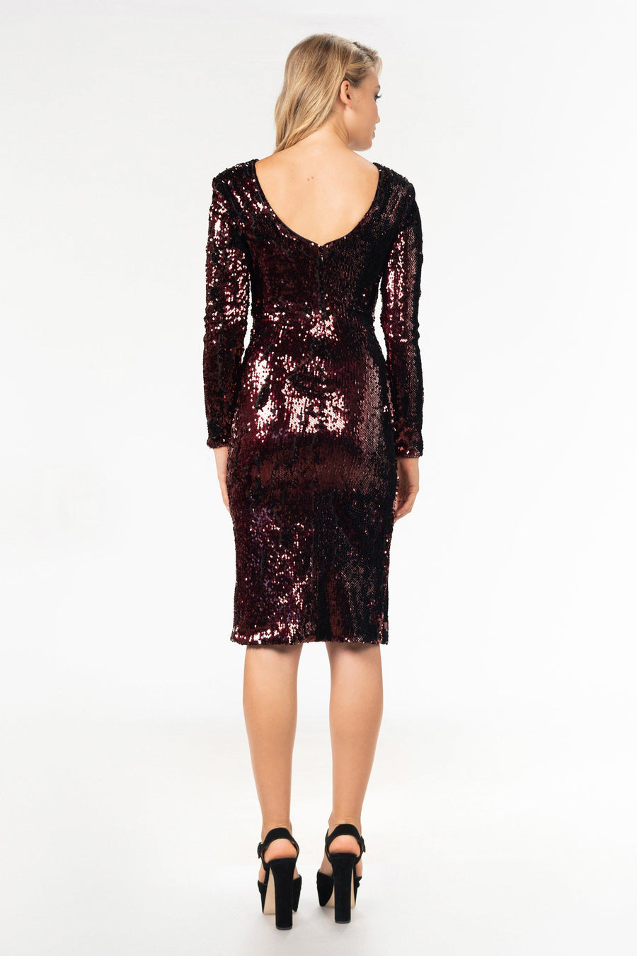 Dress the population deals long sleeve sequin dress
