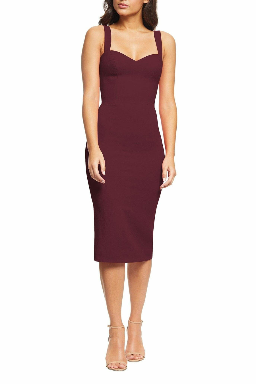 nicole sweetheart neck cocktail dress Dress the Population Nicole Dress - Navy
