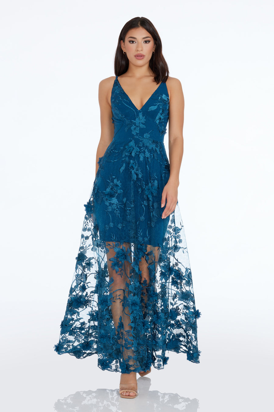 dress the population blue dress Maxi Dress Dress The Population Blue Dress DRESS THE POPULATION Sandra Mermaid Gown Dress Large Sky