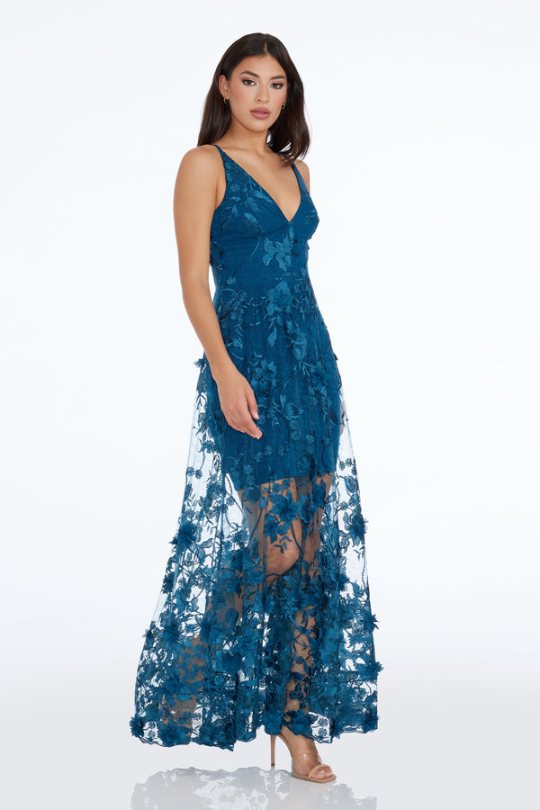 Sidney Gown / PEACOCK BLUE