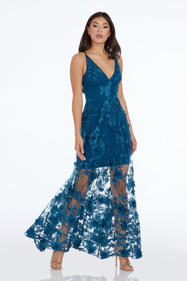 Sidney Gown / PEACOCK BLUE