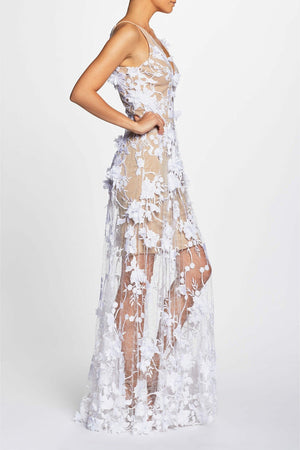 Sidney Gown / WHITE/NUDE
