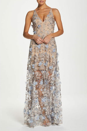Sidney Gown / MINERAL BLUE FLORAL